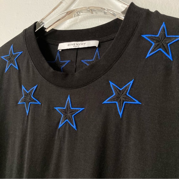 Givenchy Other - Givenchy Paris T Shirt Large Embroidered Star Black Columbian Fit T Shirt Dress